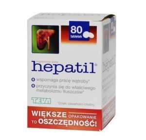 Hepatil 150 mg 80 tabletek wspomaga wątrobę