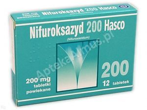 NIFUROKSAZYD HASCO 200mg 12 tabletek