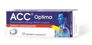 ACC optima tabletki musujące 0,6 g 10 tabletek (tuba)