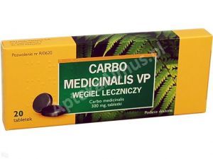 Carbo medicinalis VP 300 mg 20 tabletek